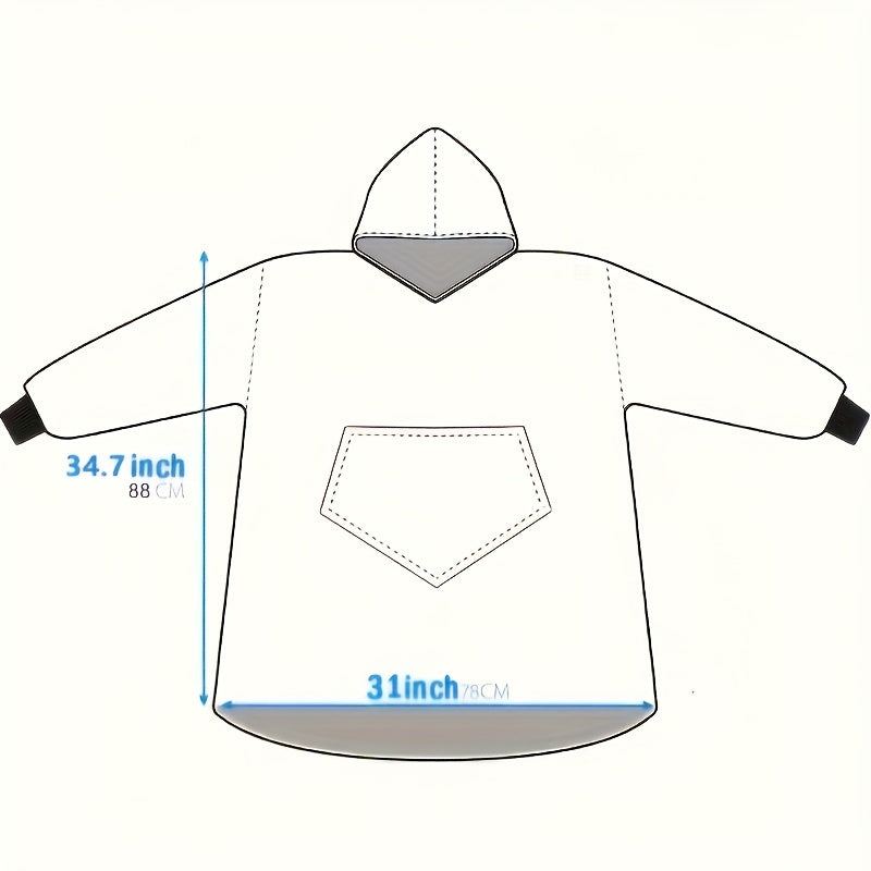 CozyHaven Double-Sided Wearable Hoodie Blanket