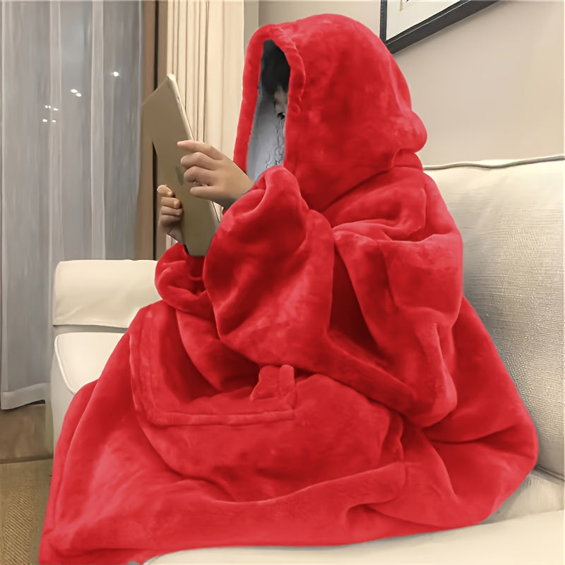 CozyHaven Double-Sided Wearable Hoodie Blanket
