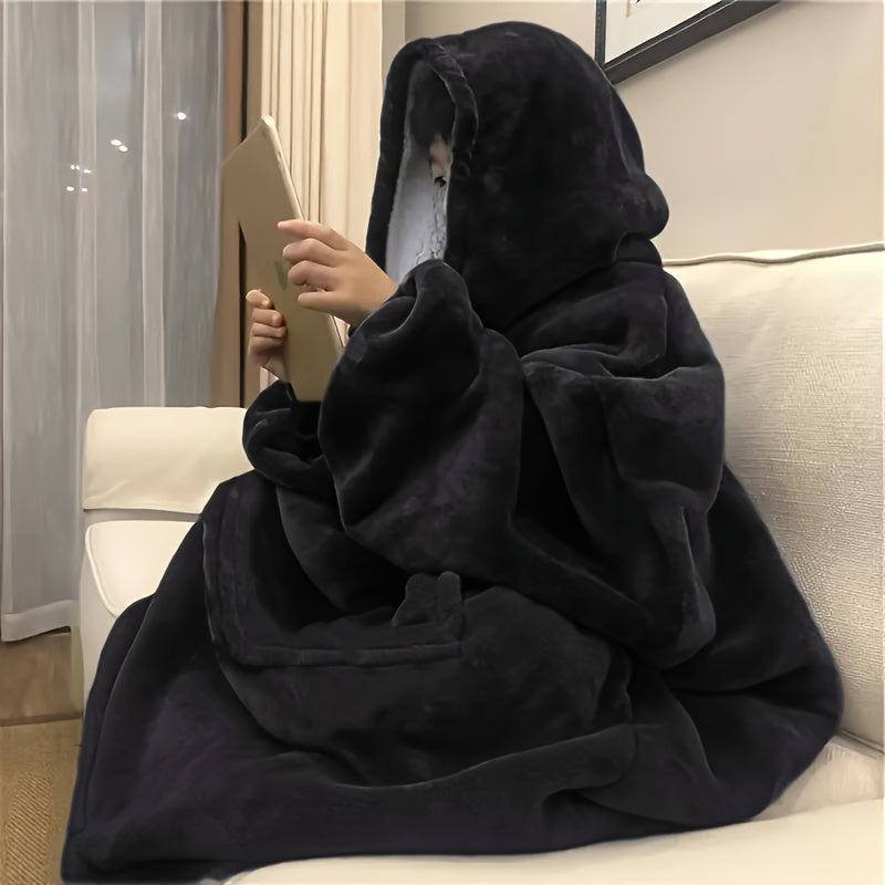 CozyHaven Double-Sided Wearable Hoodie Blanket