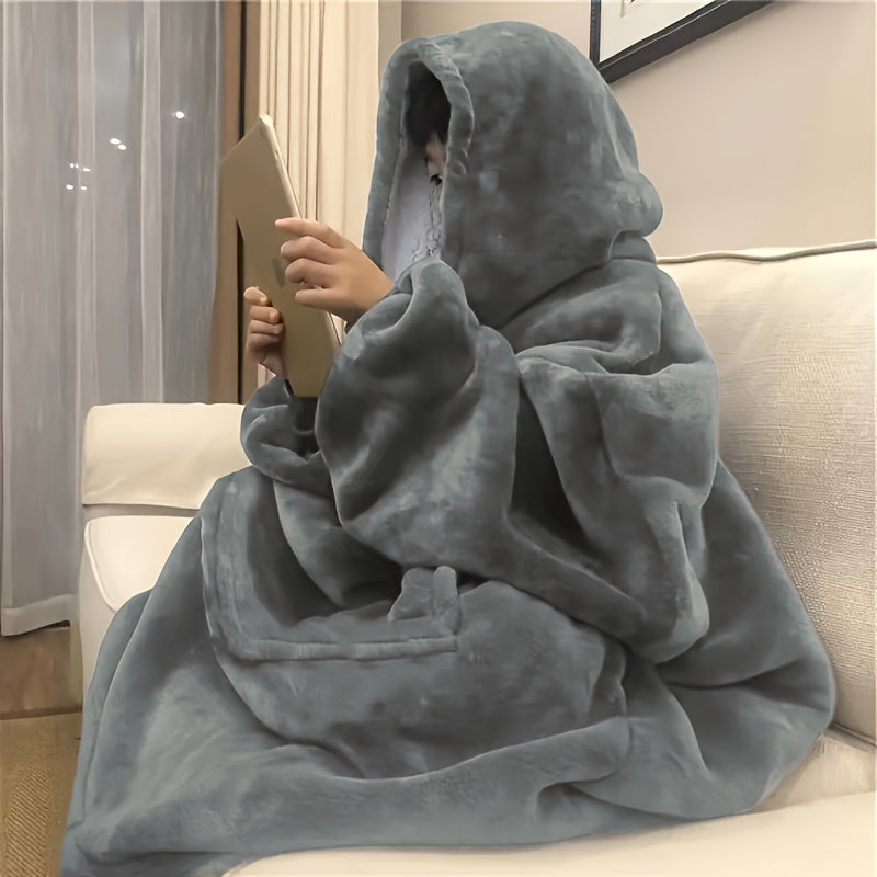 CozyHaven Double-Sided Wearable Hoodie Blanket