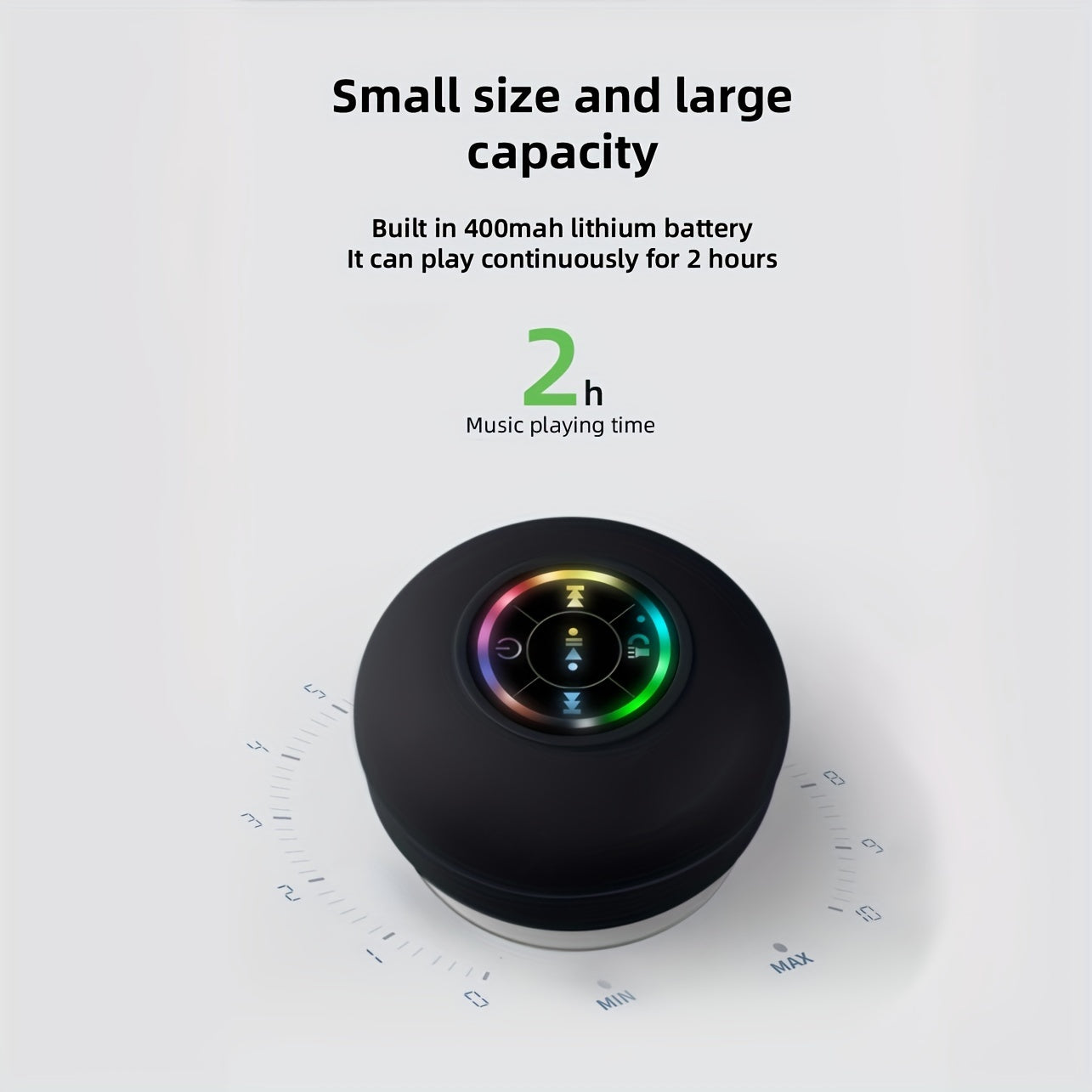 SplashTune: Portable Waterproof Wireless Speaker with Suction Cup