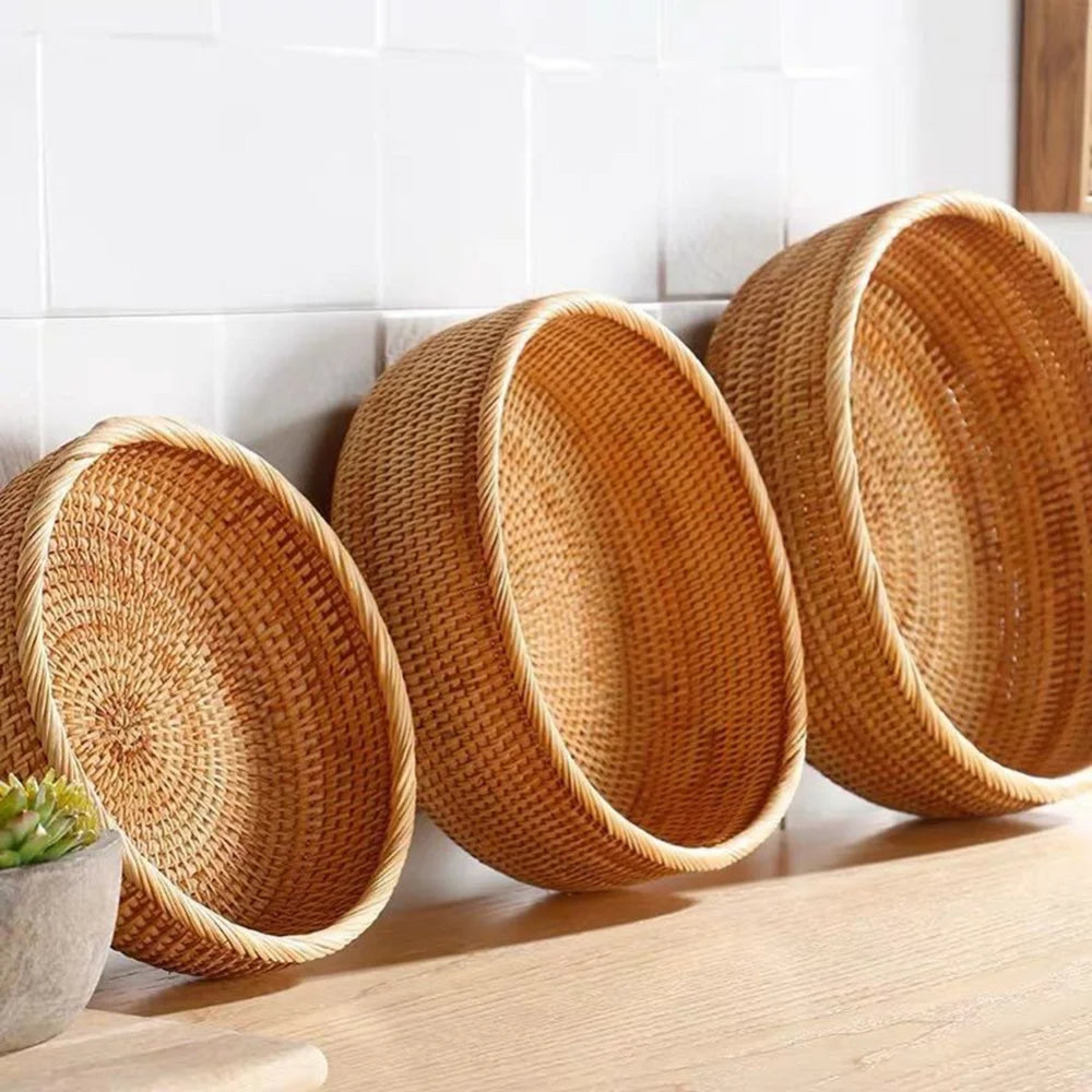 CircleWeave Natural Wicker Storage Basket