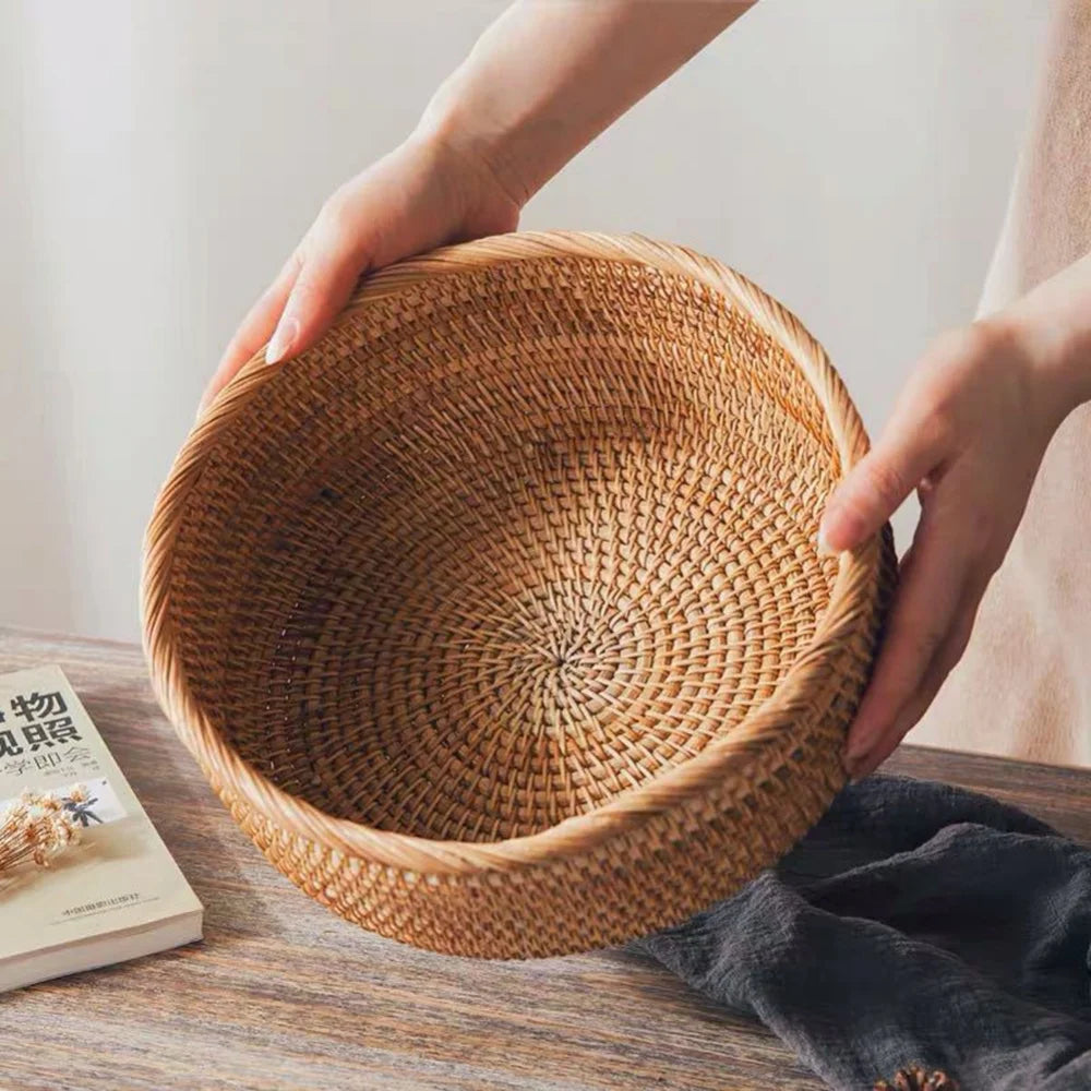 CircleWeave Natural Wicker Storage Basket