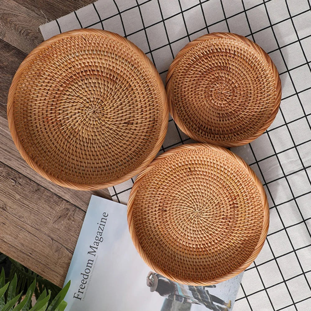 CircleWeave Natural Wicker Storage Basket