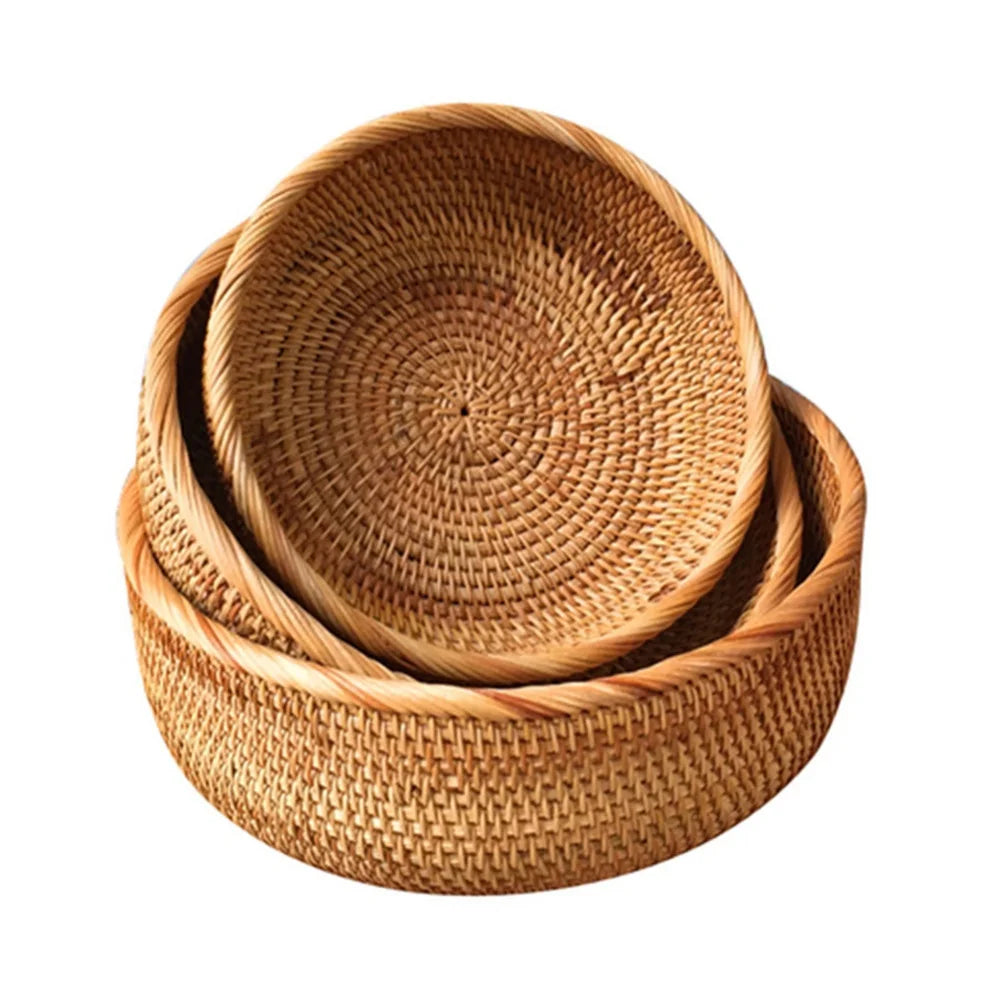 CircleWeave Natural Wicker Storage Basket