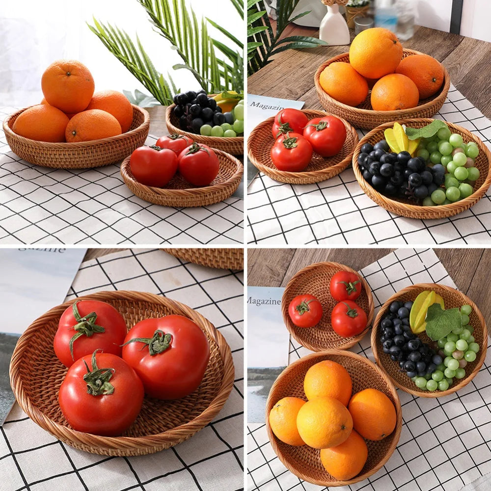 CircleWeave Natural Wicker Storage Basket