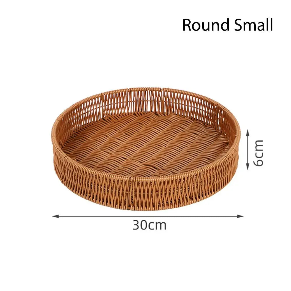 Harvest Haven Rattan-Style Tray