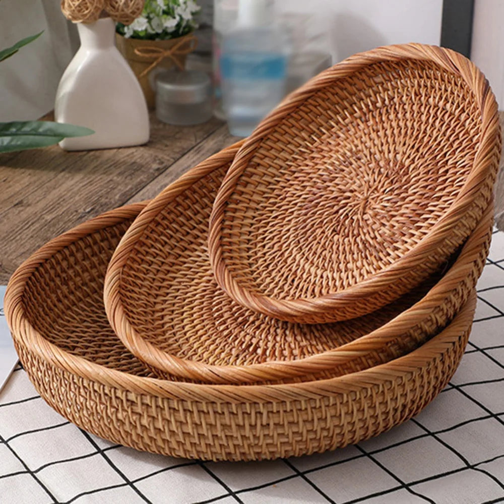 CircleWeave Natural Wicker Storage Basket
