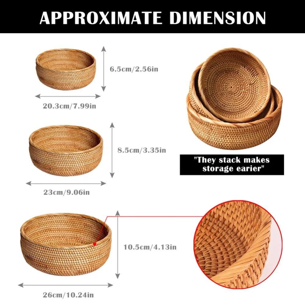 CircleWeave Natural Wicker Storage Basket
