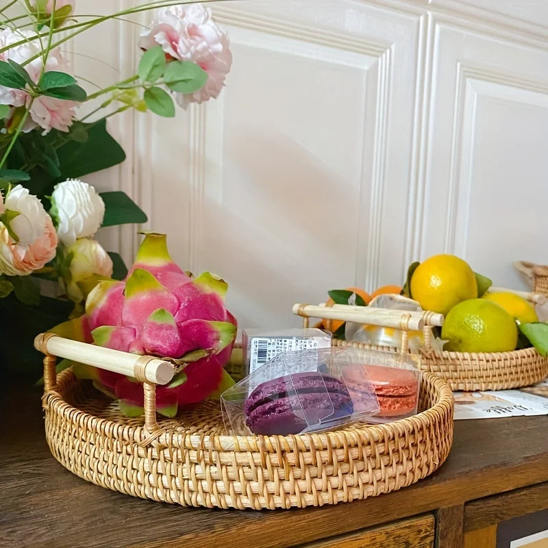 Rattan Reverie Serving Tray