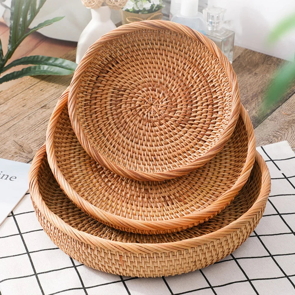 CircleWeave Natural Wicker Storage Basket