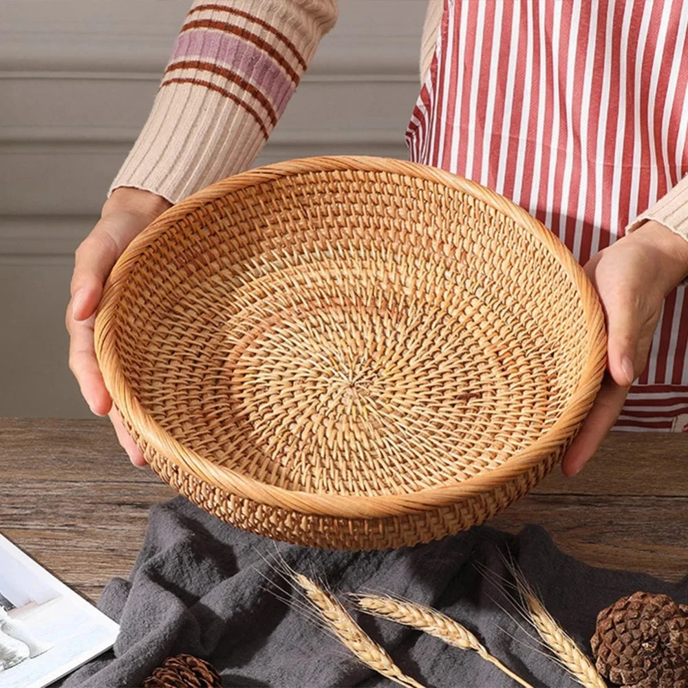 CircleWeave Natural Wicker Storage Basket