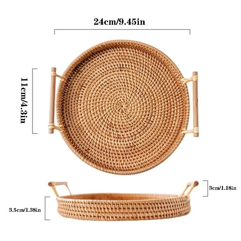 Rattan Reverie Serving Tray