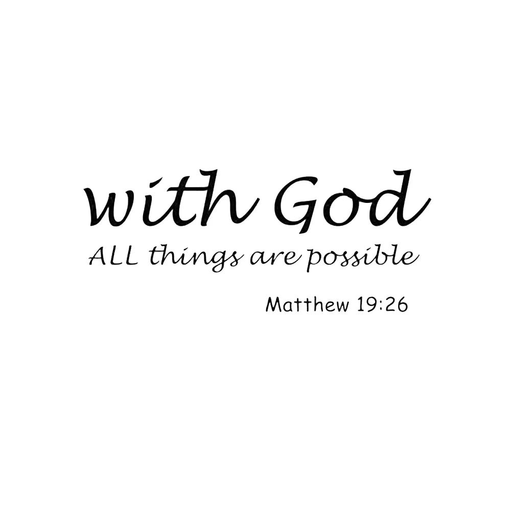 With God All Things Are Possible Wall Sticker
