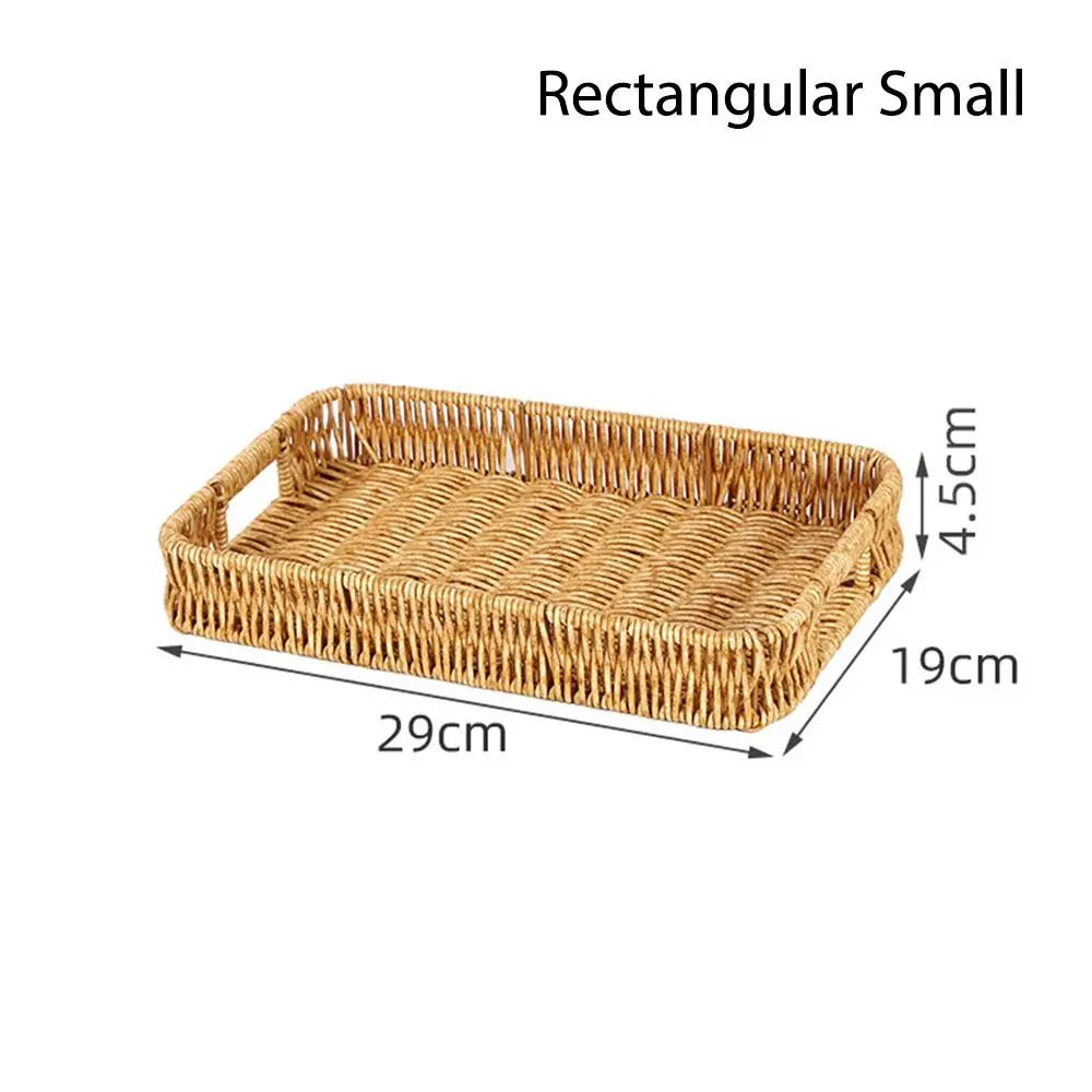 Harvest Haven Rattan-Style Tray