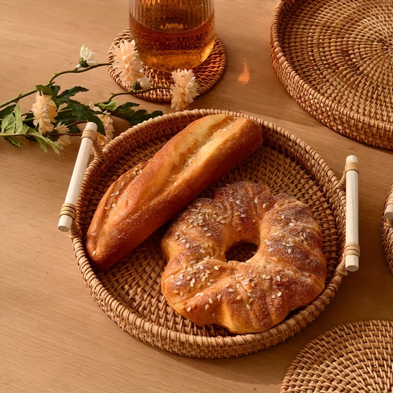 Rattan Reverie Serving Tray