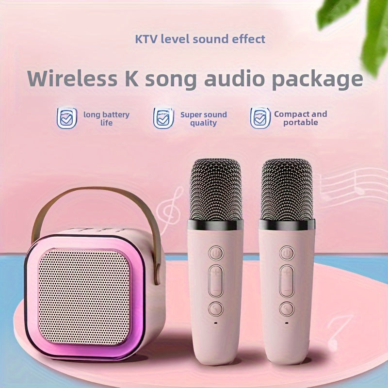 SingAlong Mini Karaoke Machine: Portable Fun with Dual Wireless Mics