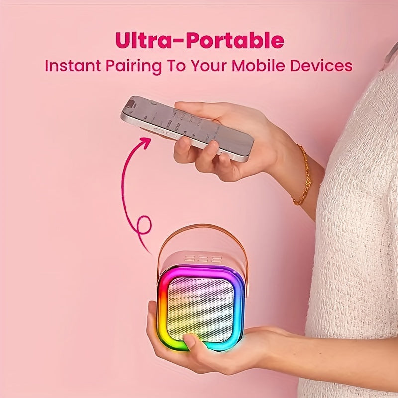 SingAlong Mini Karaoke Machine: Portable Fun with Dual Wireless Mics