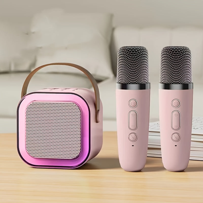 SingAlong Mini Karaoke Machine: Portable Fun with Dual Wireless Mics