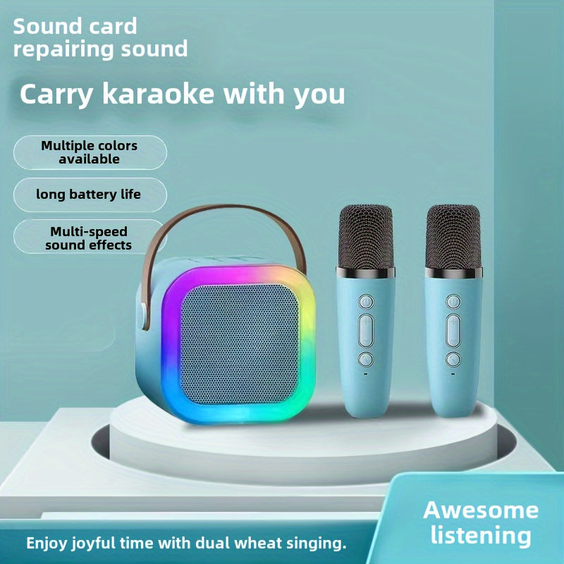 SingAlong Mini Karaoke Machine: Portable Fun with Dual Wireless Mics