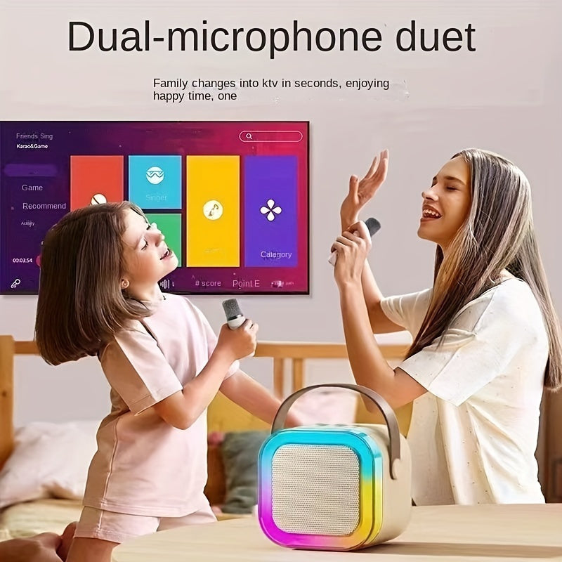 SingAlong Mini Karaoke Machine: Portable Fun with Dual Wireless Mics
