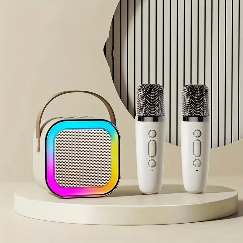 SingAlong Mini Karaoke Machine: Portable Fun with Dual Wireless Mics