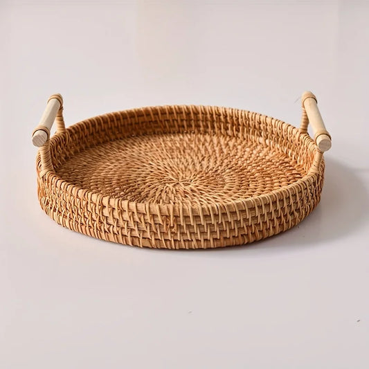 Rattan Reverie Serving Tray