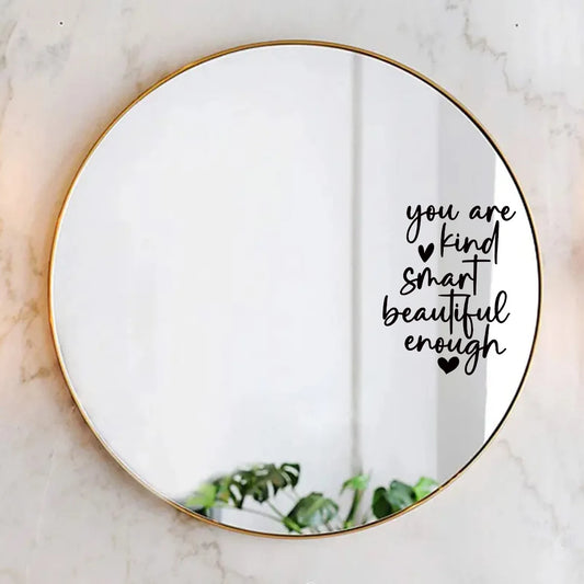 "You Are" Mirror Affirmation Sticker