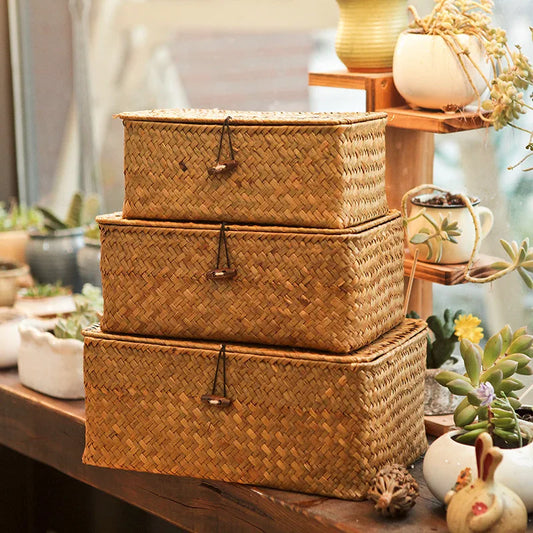 Rattan Retreat Desktop Organizer